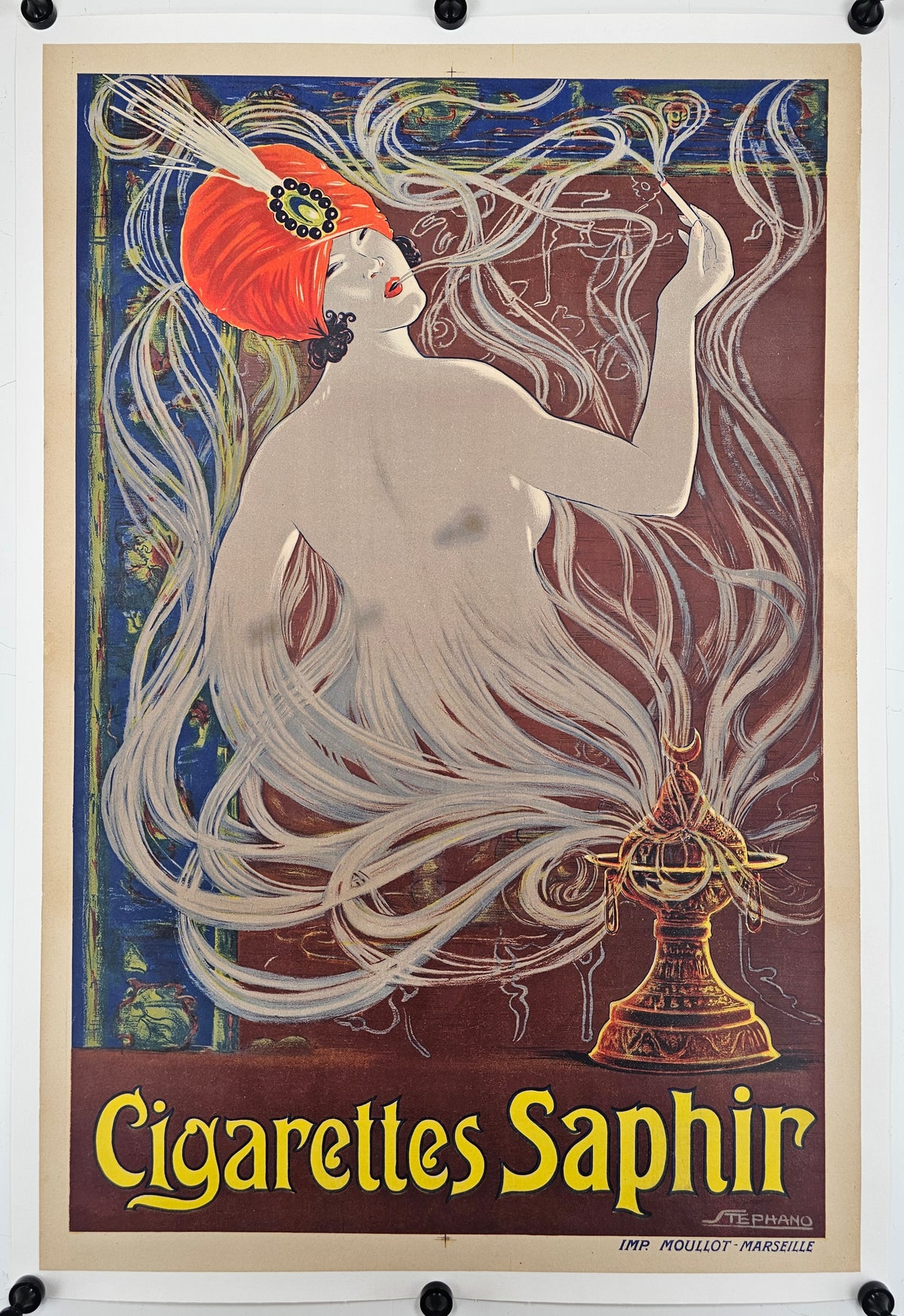 Cigarettes Saphir - Original Vintage Poster