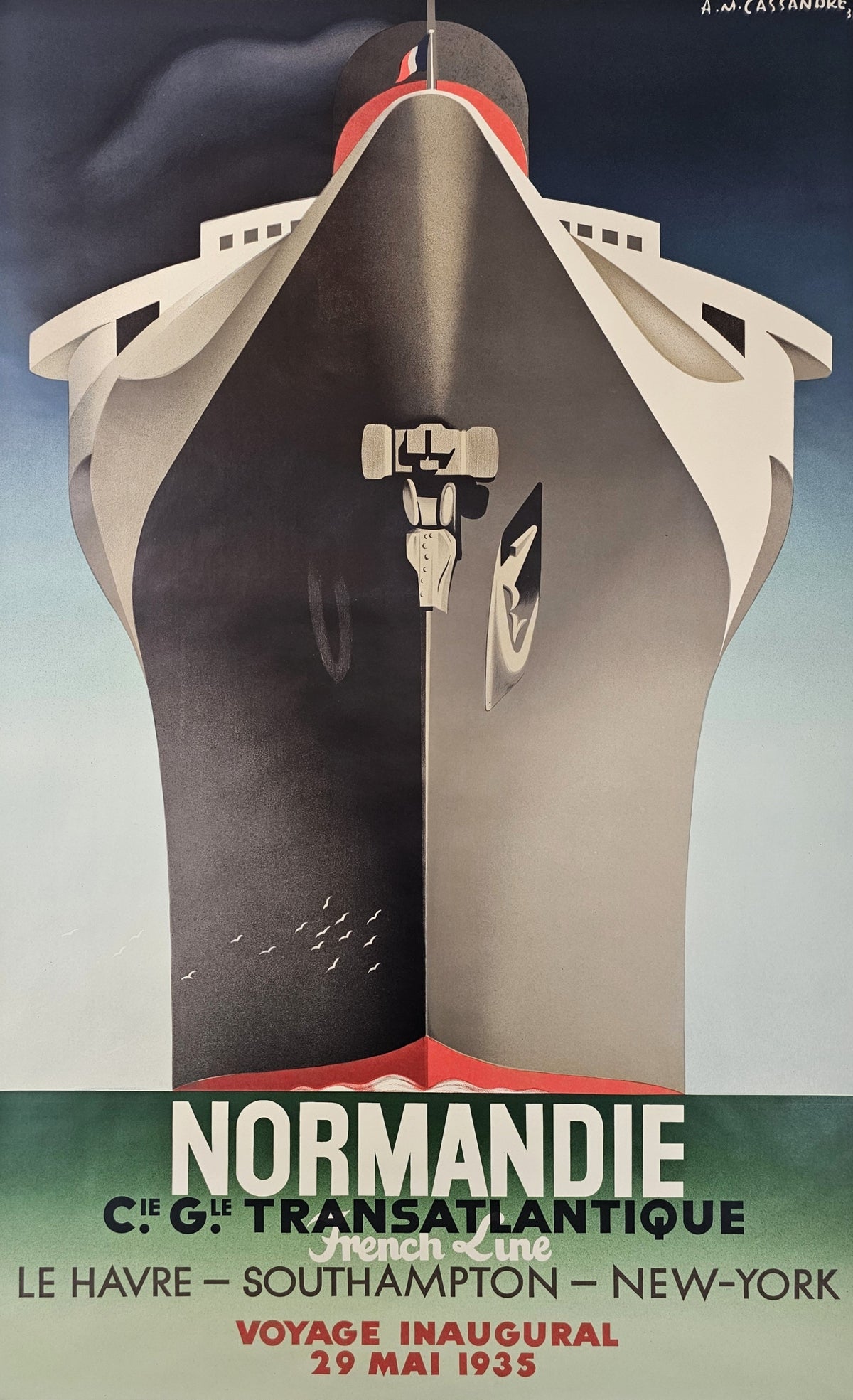 Normandie by Cassandre (Re-Issue) - Original Vintage Poster