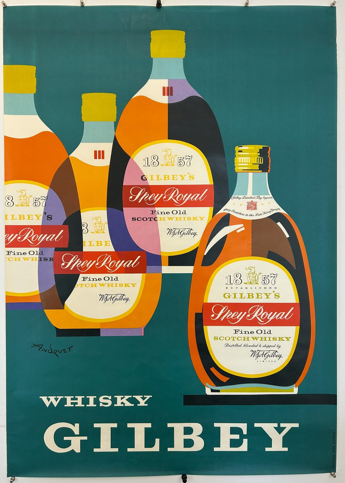 Gilbey Whiskey - Original Vintage Poster