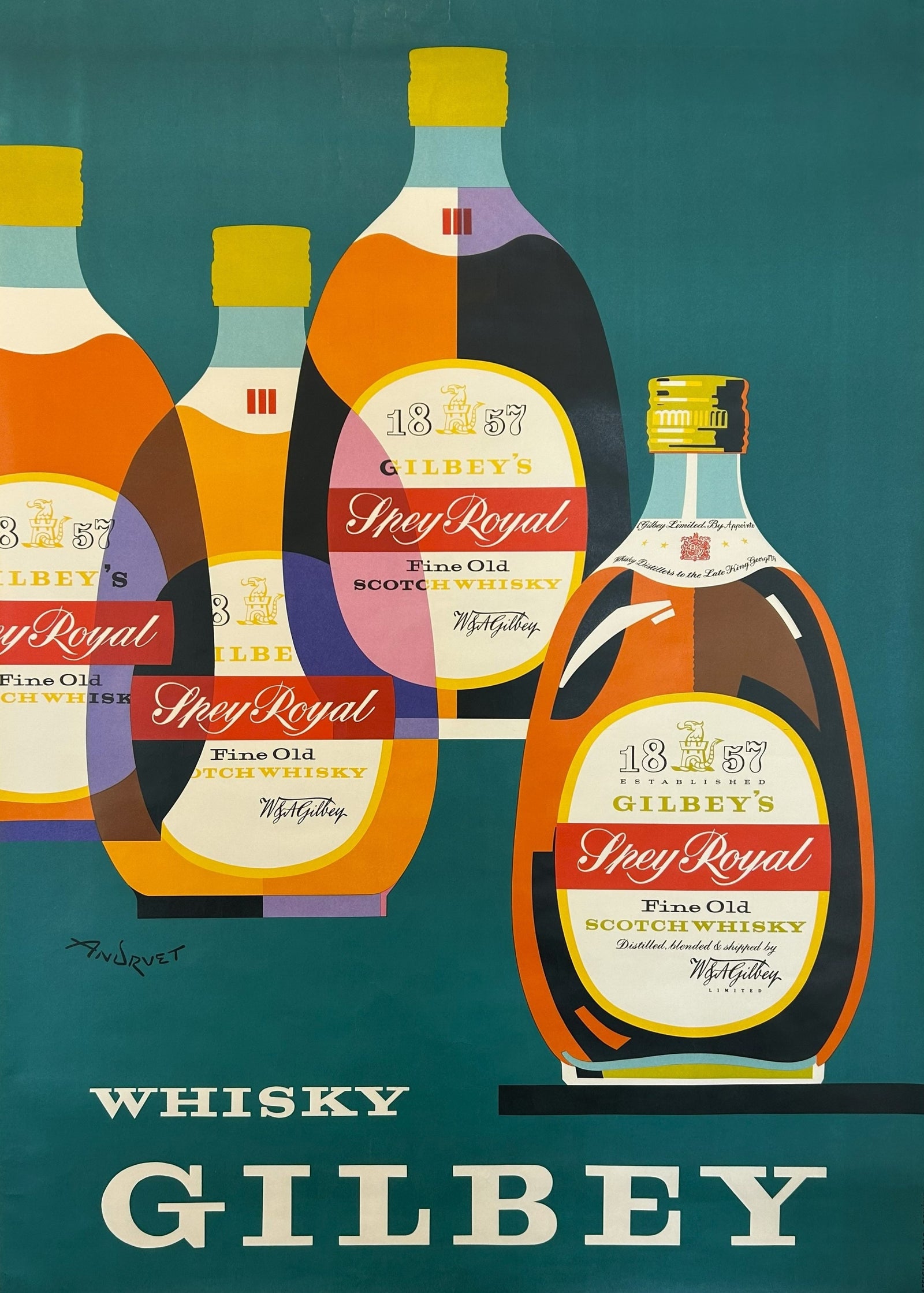 Gilbey Whiskey - Original Vintage Poster