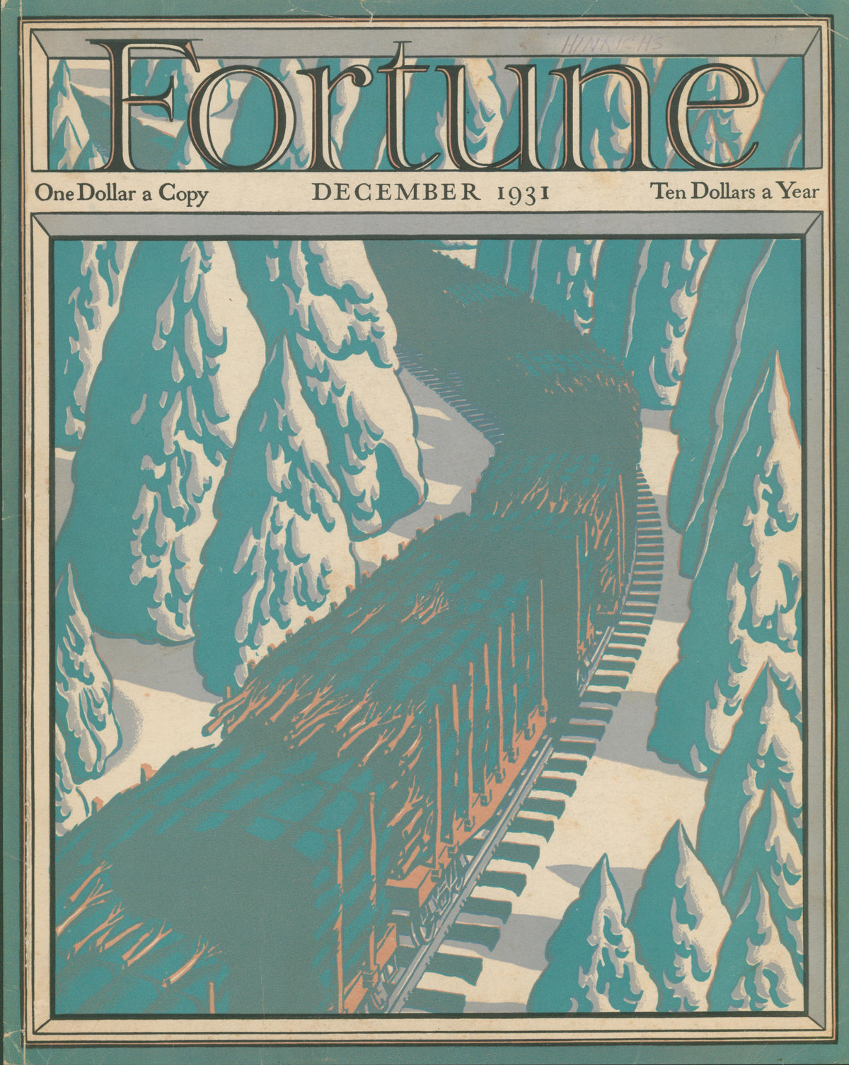 Fortune Magazine Cover- 2 - Original Vintage Cover Art: