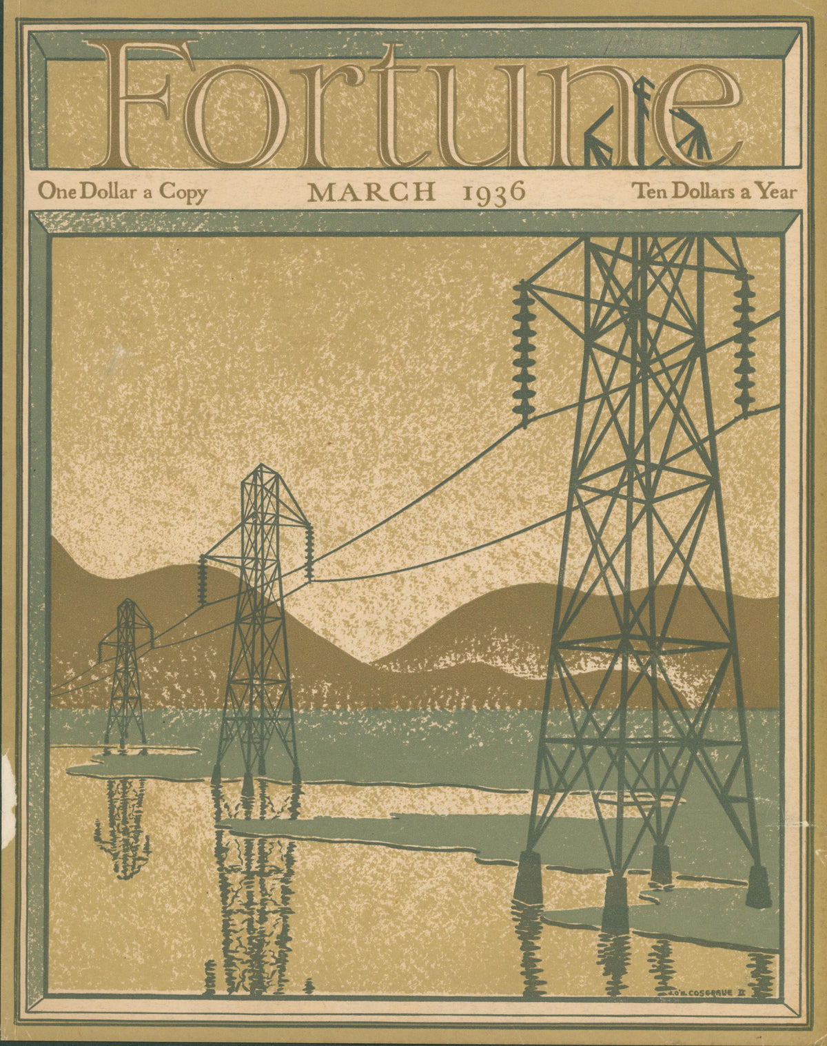 Fortune Magazine Cover- 3 - Original Vintage Cover Art: