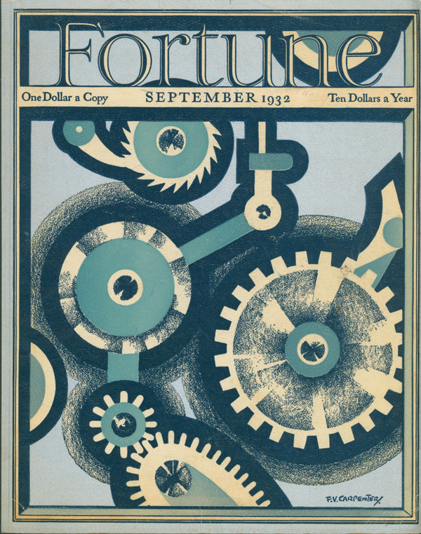 Fortune Magazine Cover- 5 - Original Vintage Cover Art: