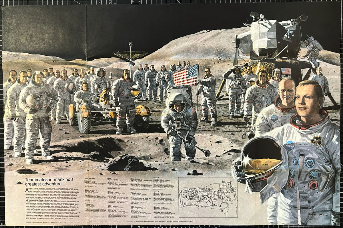 American Lunar Achievement, National Geographics - Original Vintage Poster
