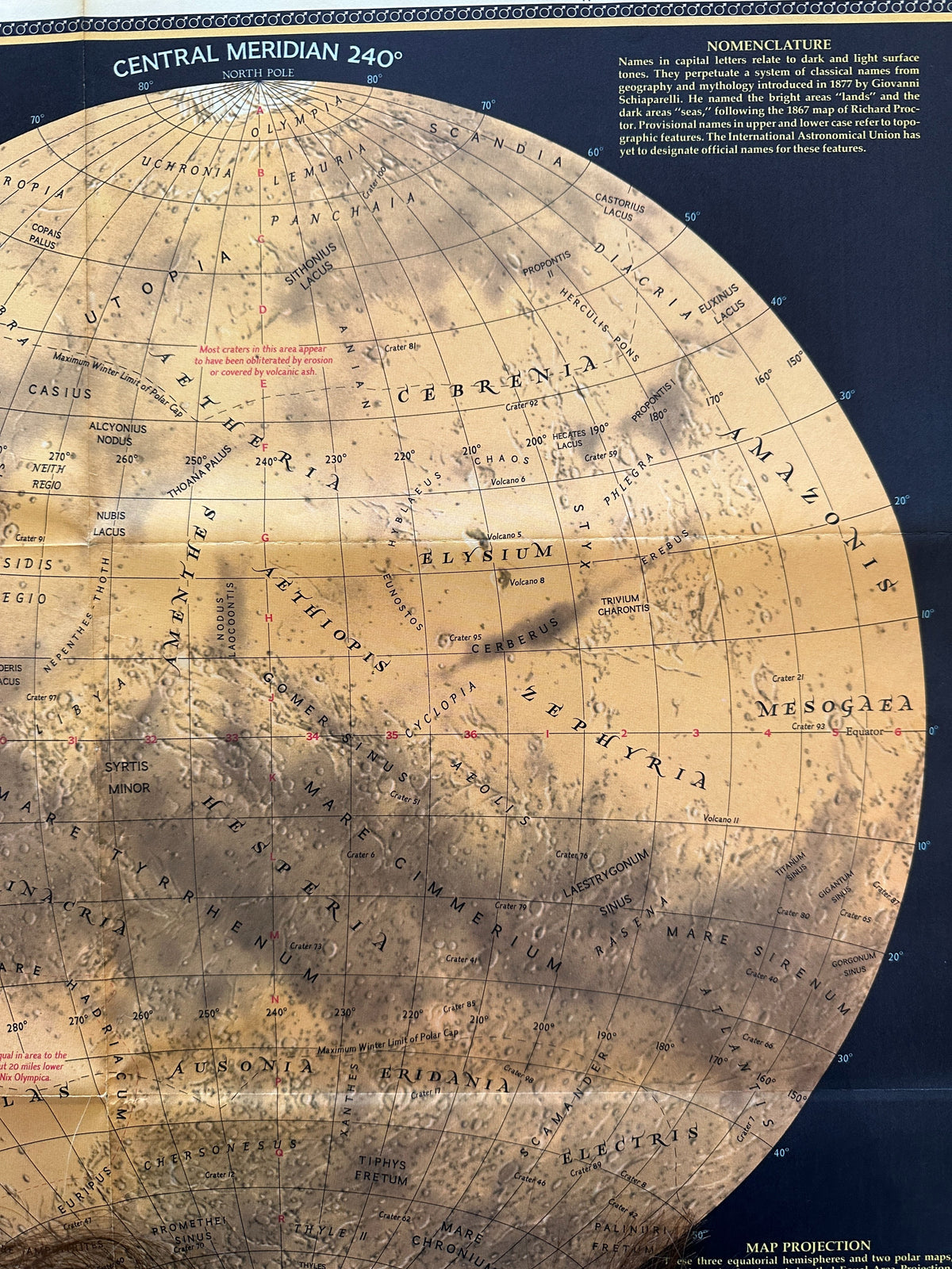 Mars, The Red Planet- National Geographic - Original Vintage Poster