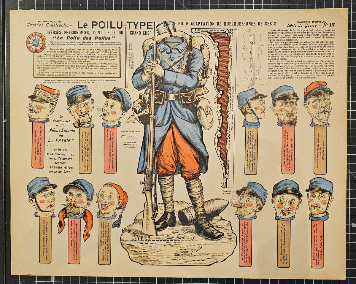 Le Poilu-Type, French Board Game - Original Vintage Poster