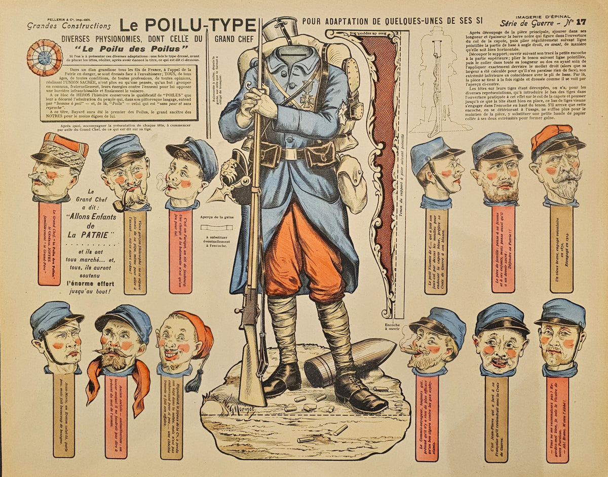 Le Poilu-Type, French Board Game - Original Vintage Poster
