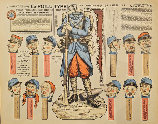 Le Poilu-Type, French Board Game - Original Vintage Poster