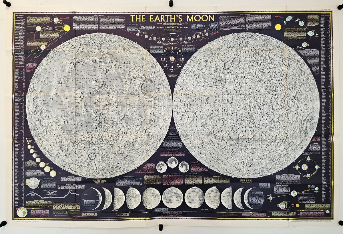 Earth's Moon, National Geographic - Original Vintage Poster