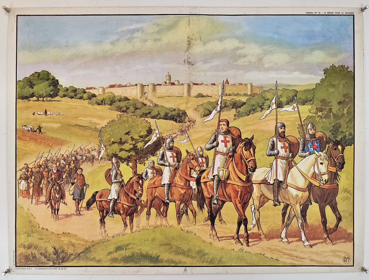 Attack on Château-Fort, French Classroom Poster - Original Vintage Poster