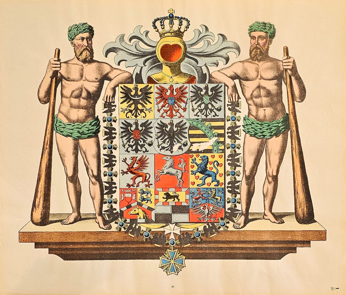 Duchy of Brunswick, Coat of Arms - Original Vintage Poster