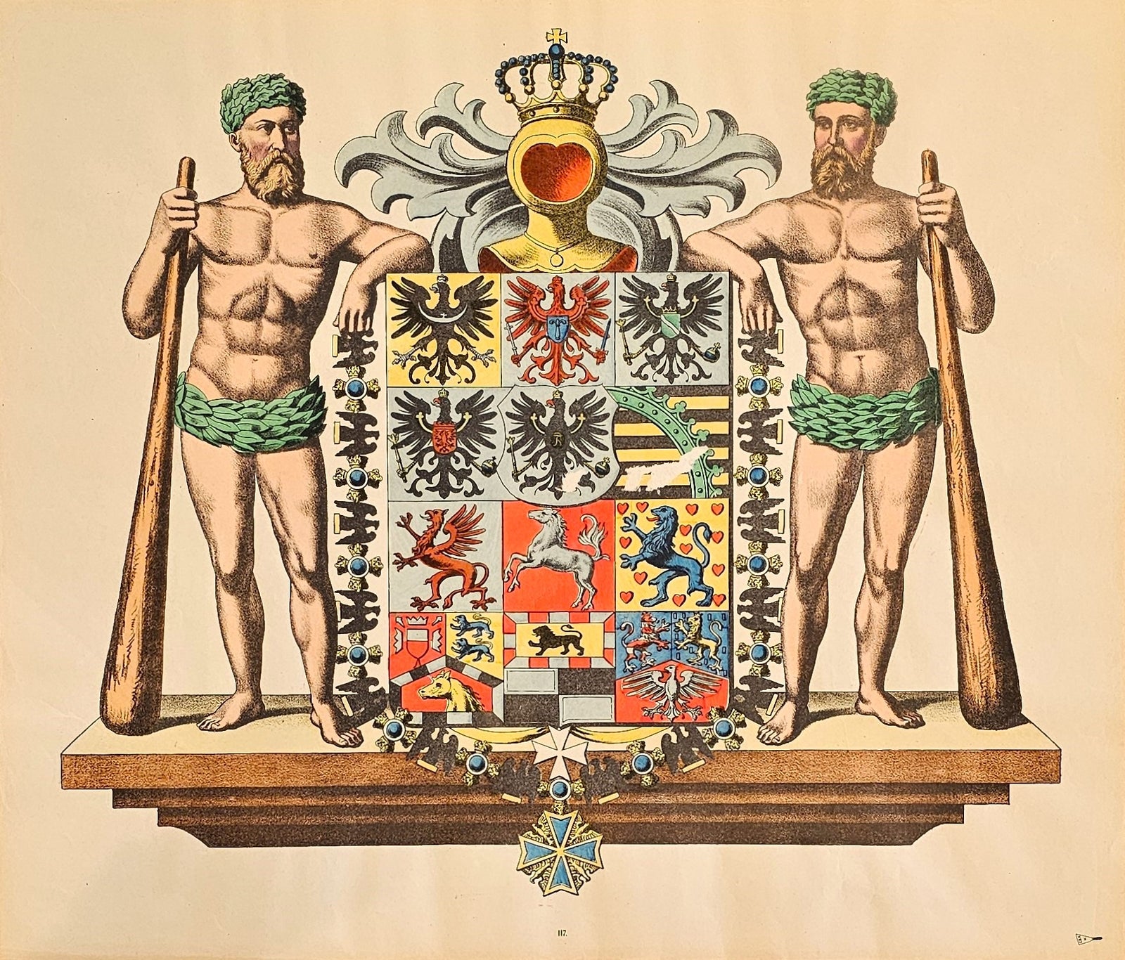 Duchy of Brunswick, Coat of Arms - Original Vintage Poster