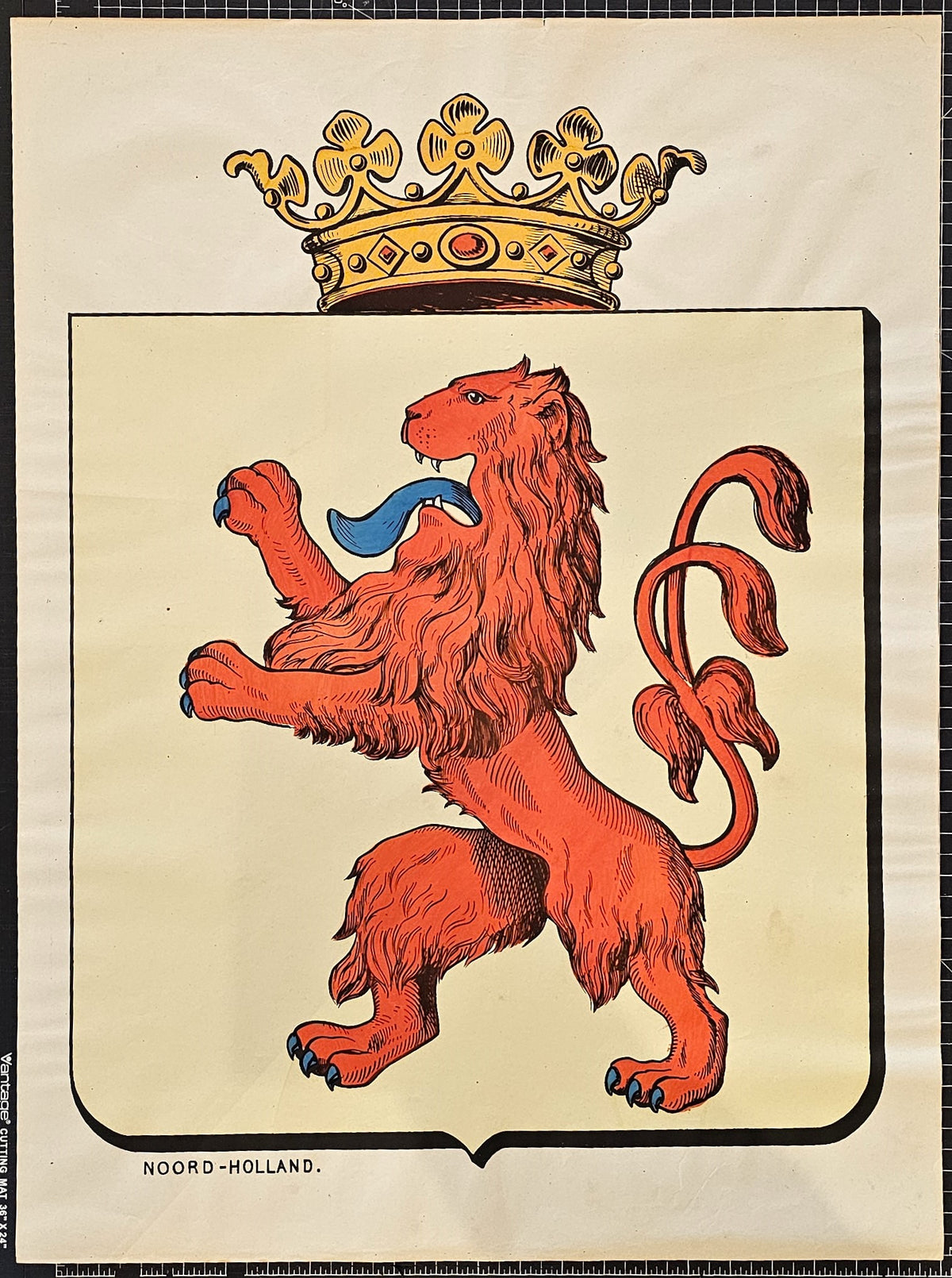  Noord-Holland, Coat of Arms - Original Vintage Poster