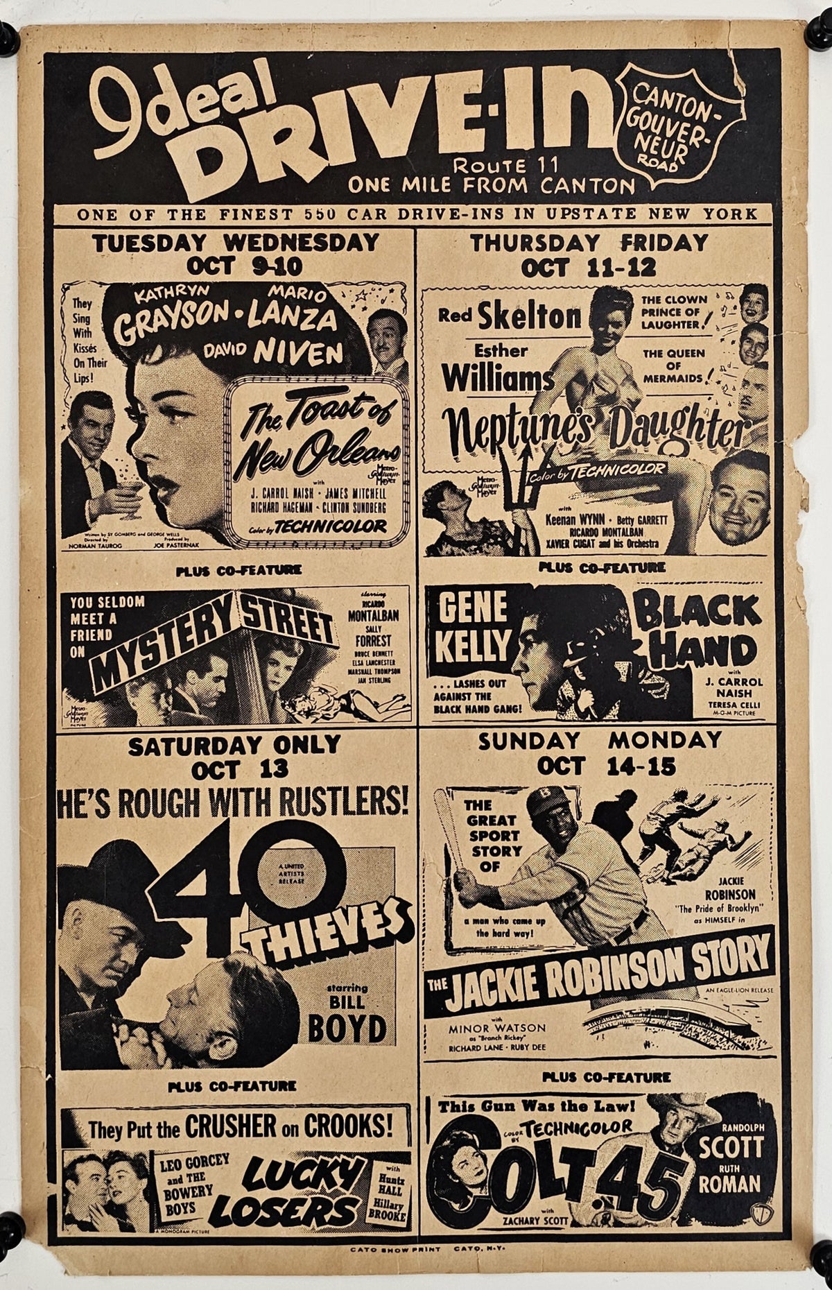 Ideal Drive-In - Original Vintage Window Card: