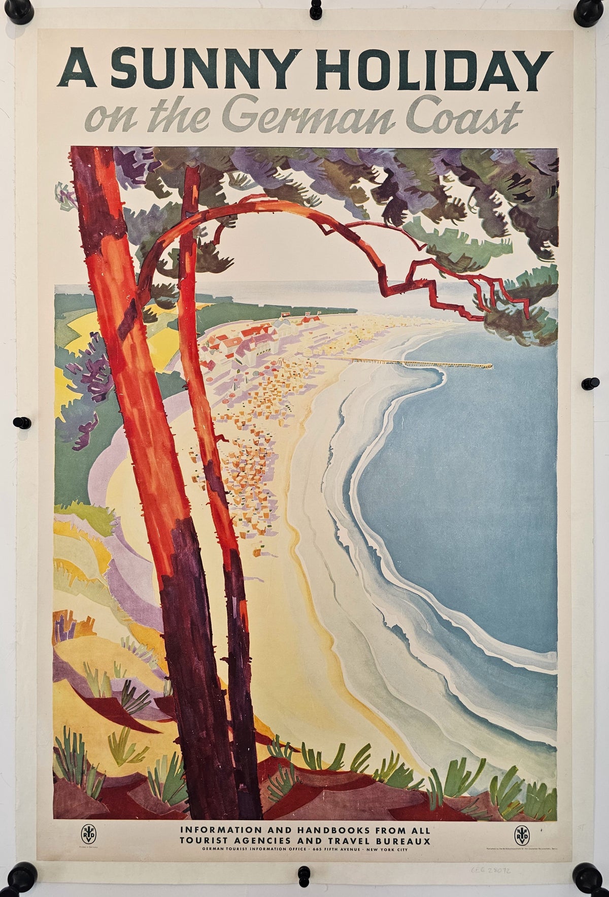 A Sunny Holiday on the German Coast - Original Vintage Poster