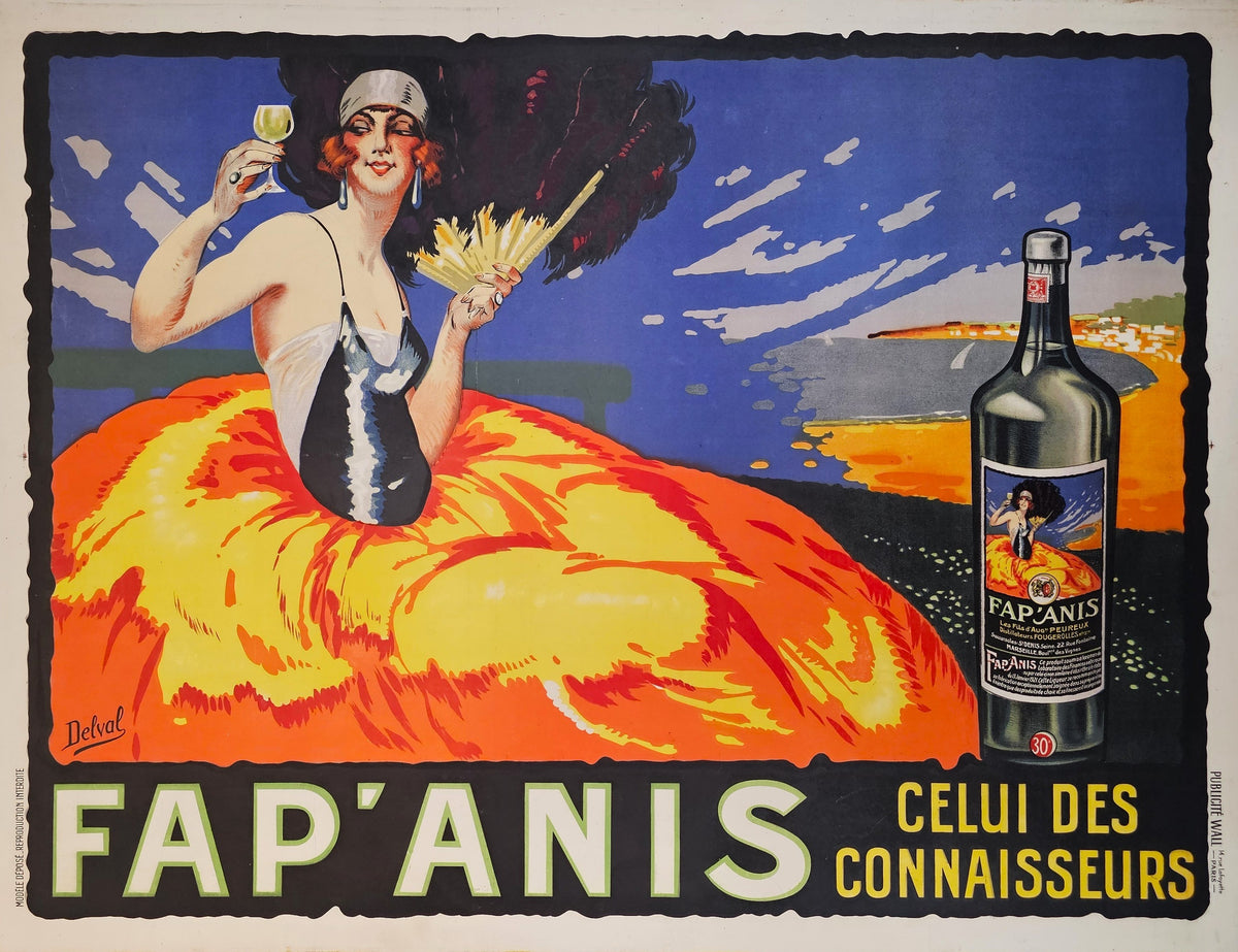 Fap'Anis by Delval - Original Vintage Poster