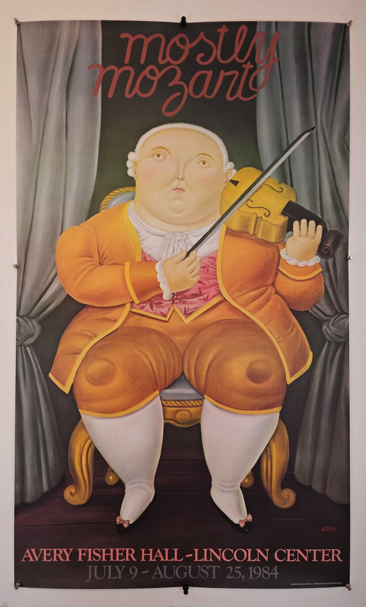 Mostly Mozart by Fernando Botero - Original Vintage Poster
