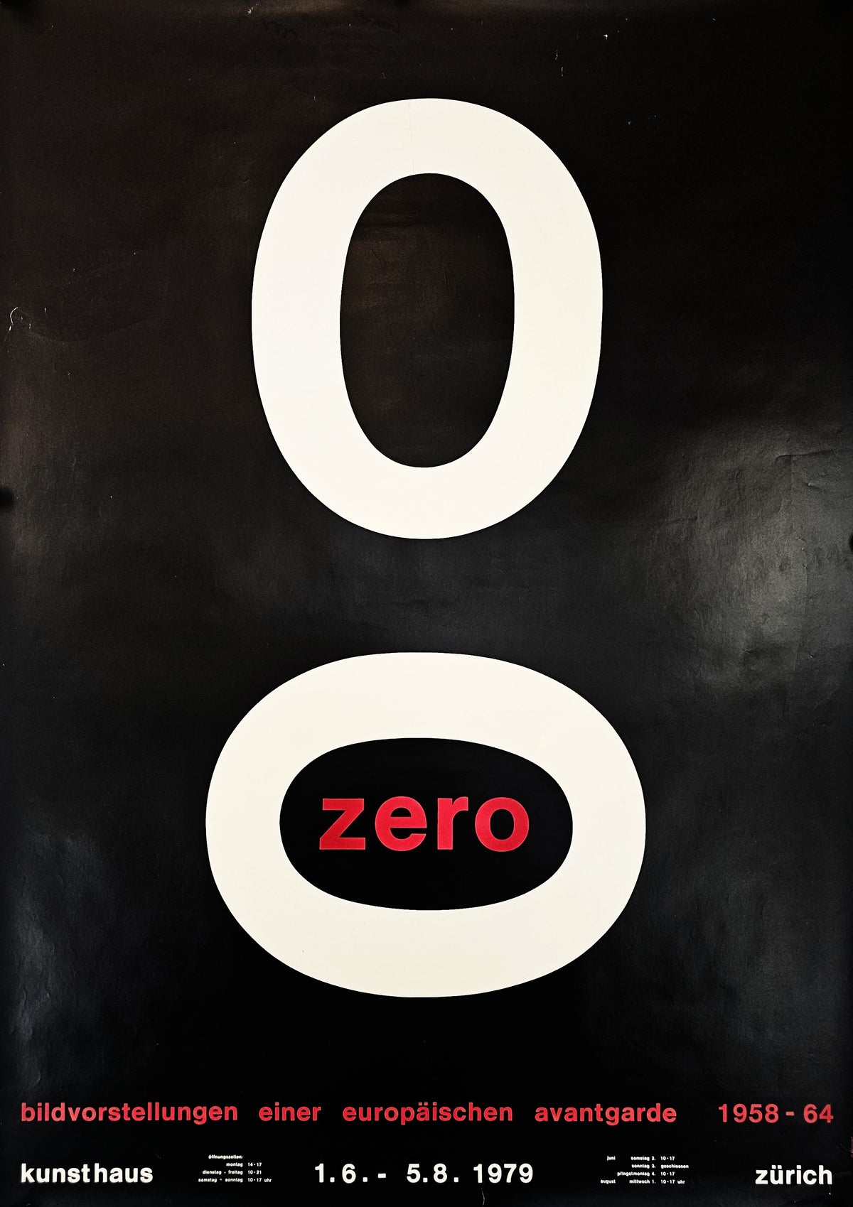 ZERO Exhibition, Zurich - Original Vintage Poster