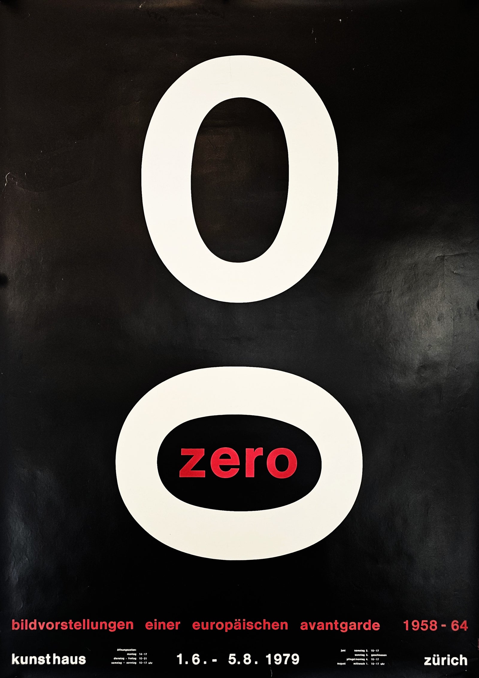 ZERO Exhibition, Zurich - Original Vintage Poster