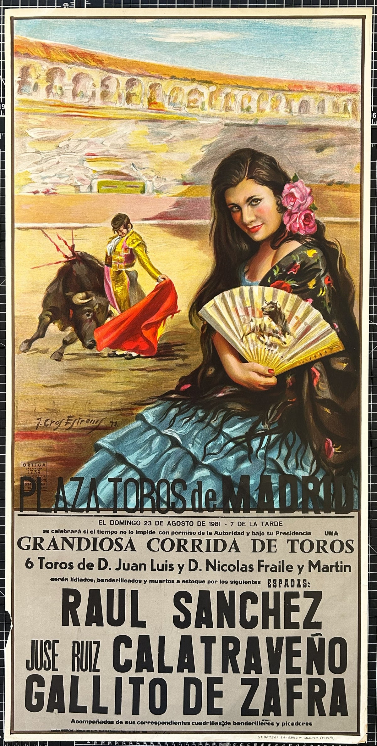 Plaza de Toros, Madrid - Original Vintage Poster