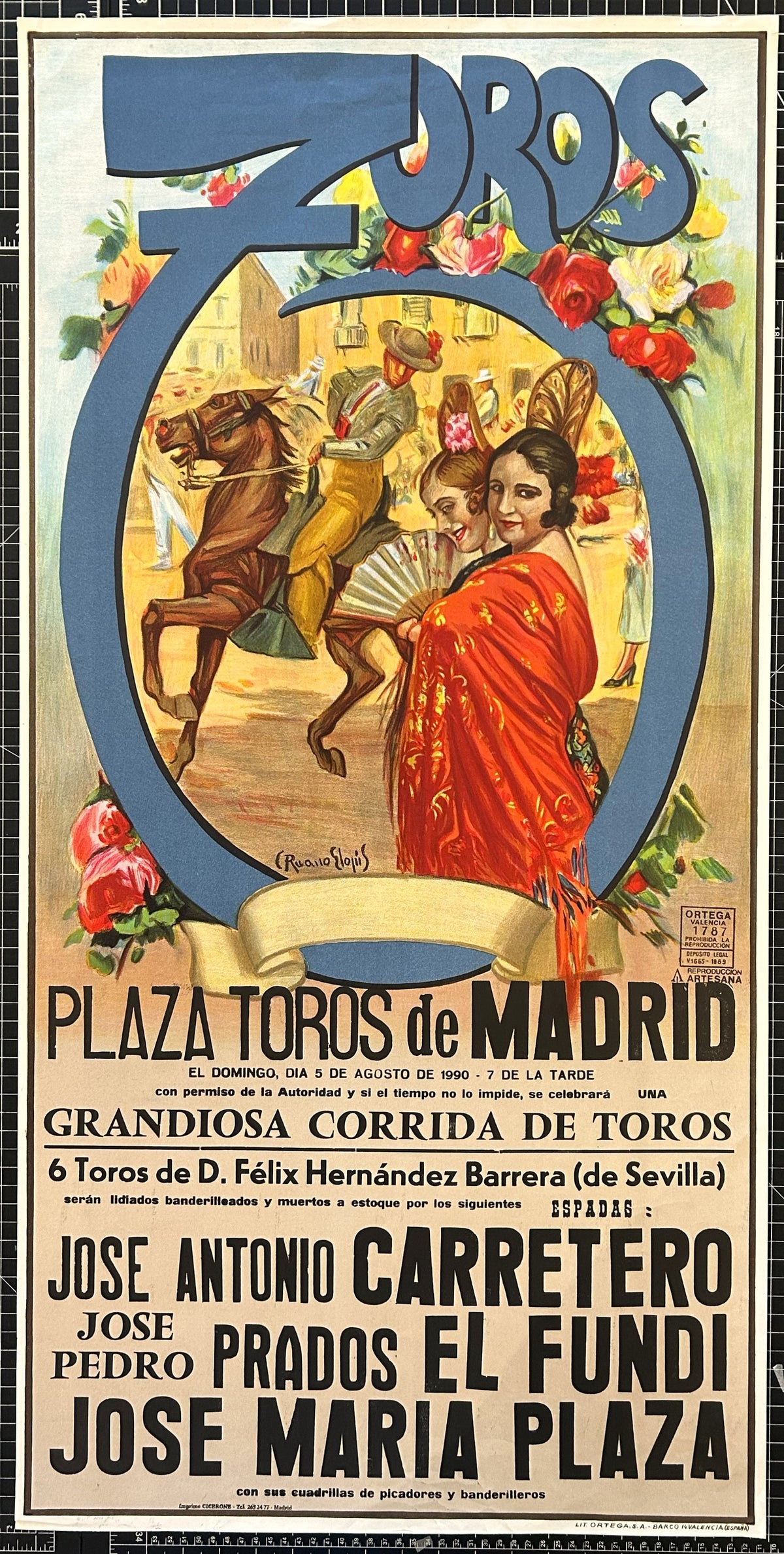 Plaza de Toros, Madrid  - Original Vintage Poster