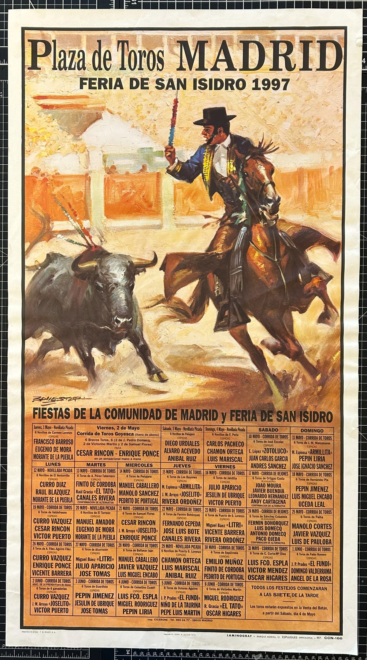 Plaza de Toros, Madrid - Original Vintage Poster