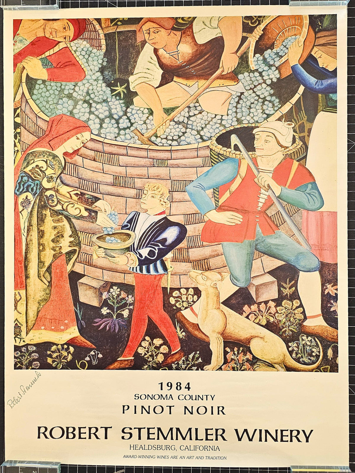 Sonoma County, Pinot Noir - Original Vintage Poster