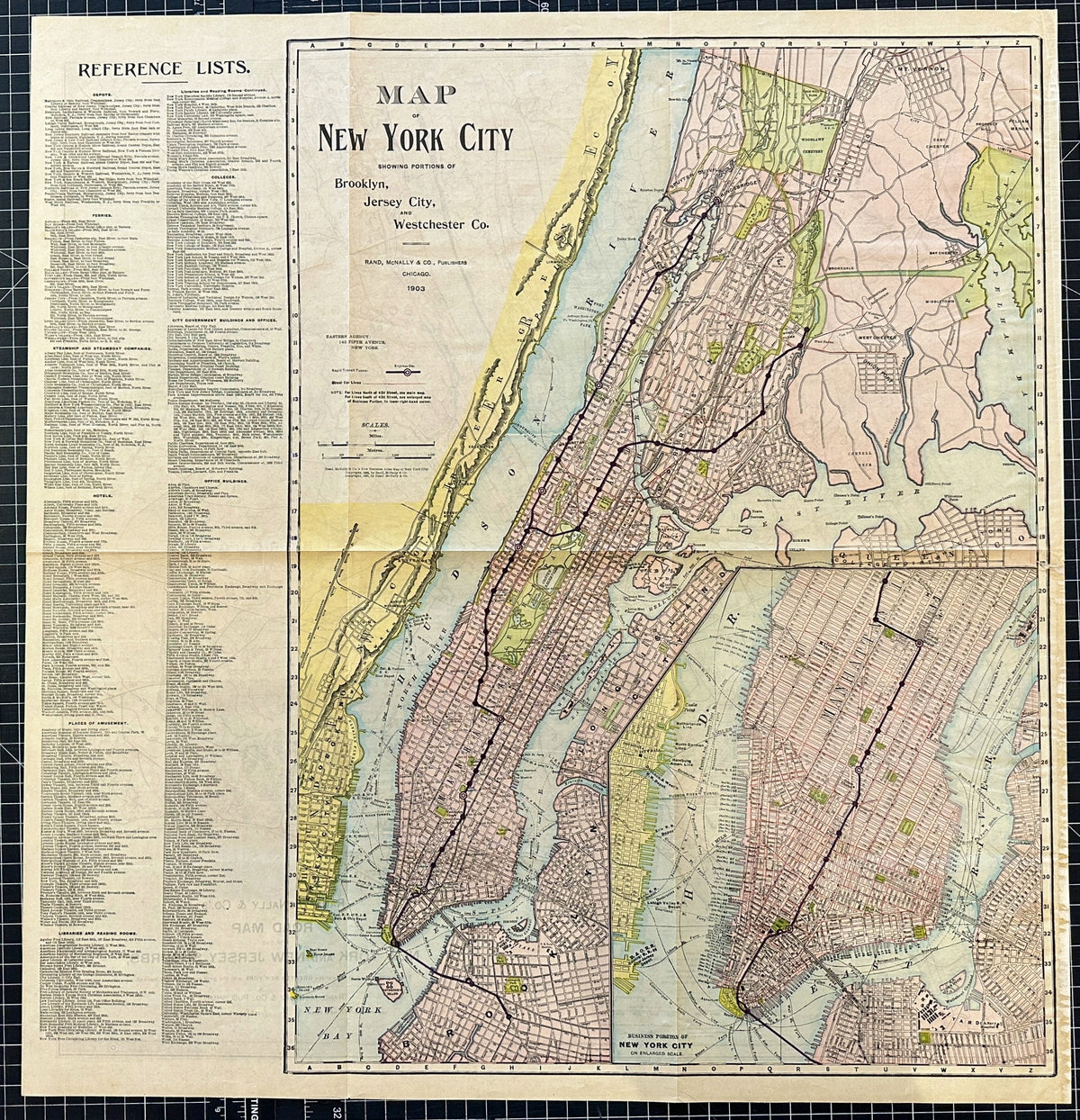Map of New York City - Original Vintage Map