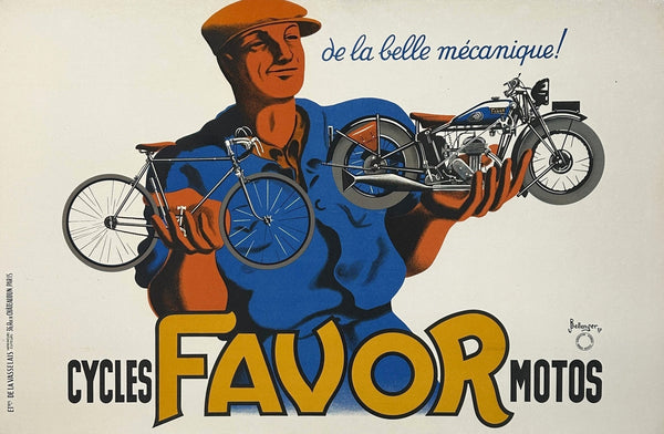 Favor Motos by Bellenger - Original Vintage Poster
