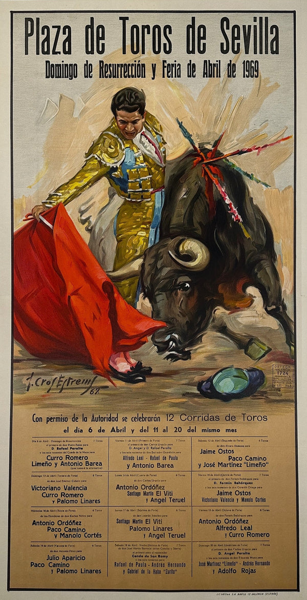 Plaza de Toros de Sevilla  - Original Vintage Poster