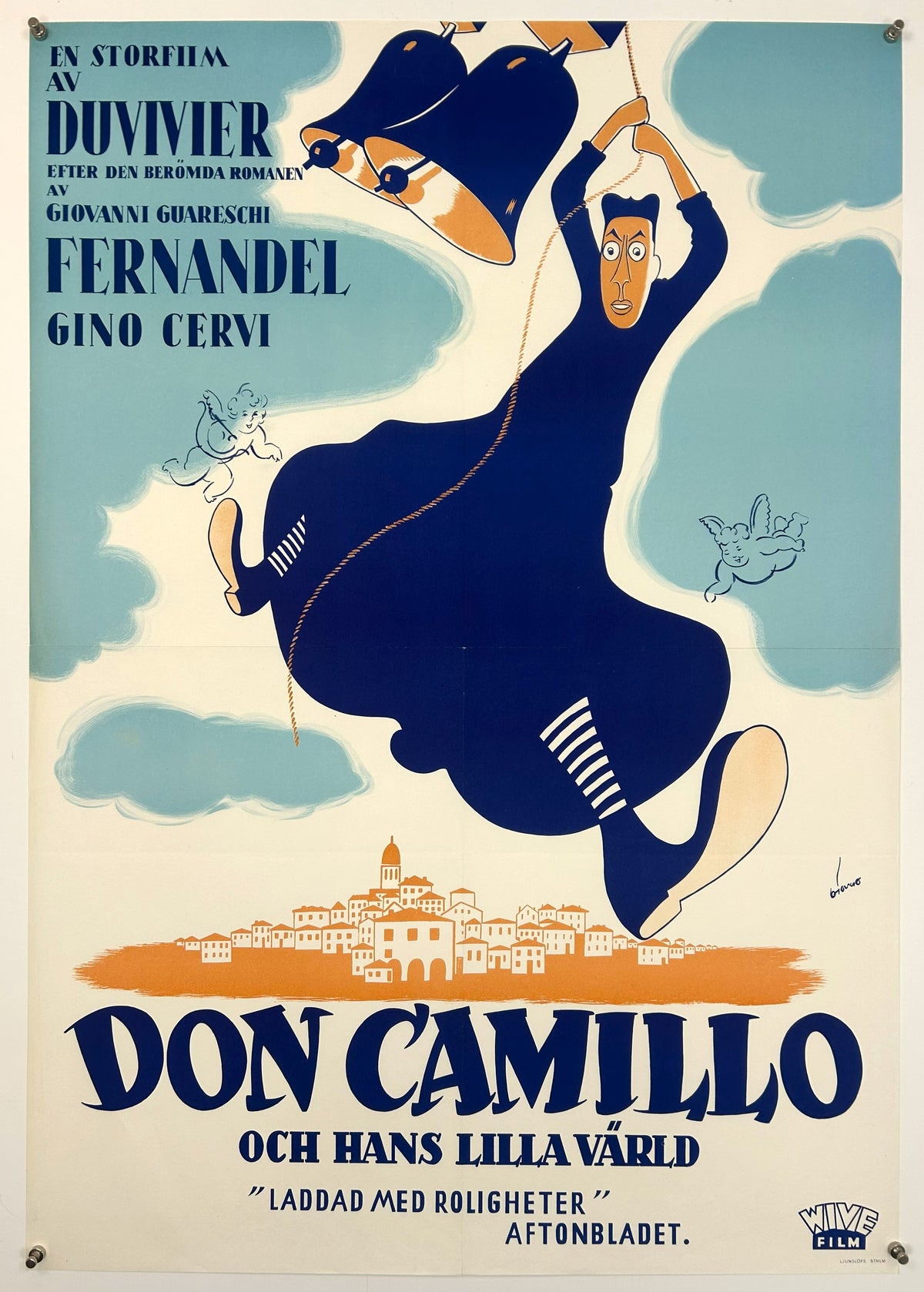 The Little World of Don Camillo, Swedish Release - Original Vintage Poster