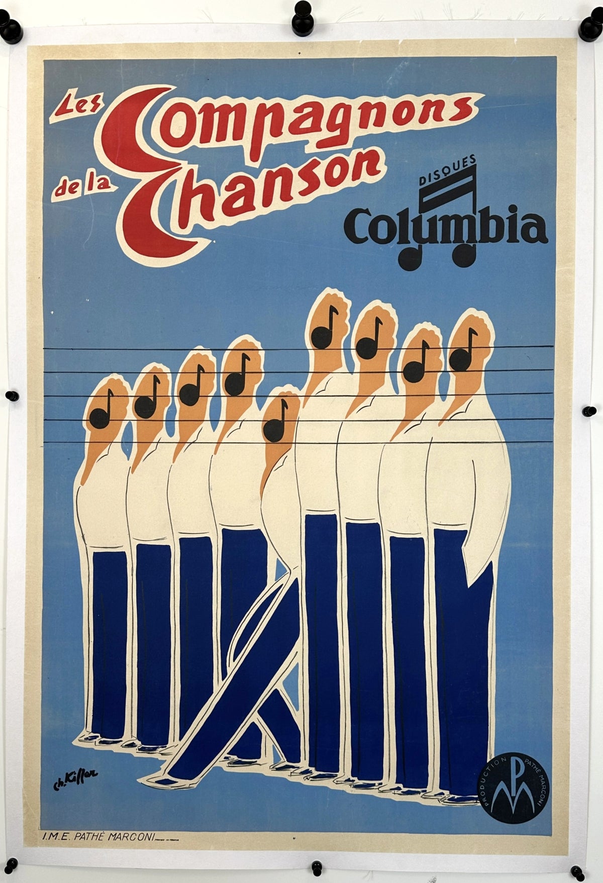 Les Compagnons de la Chanson  - Original Vintage Poster