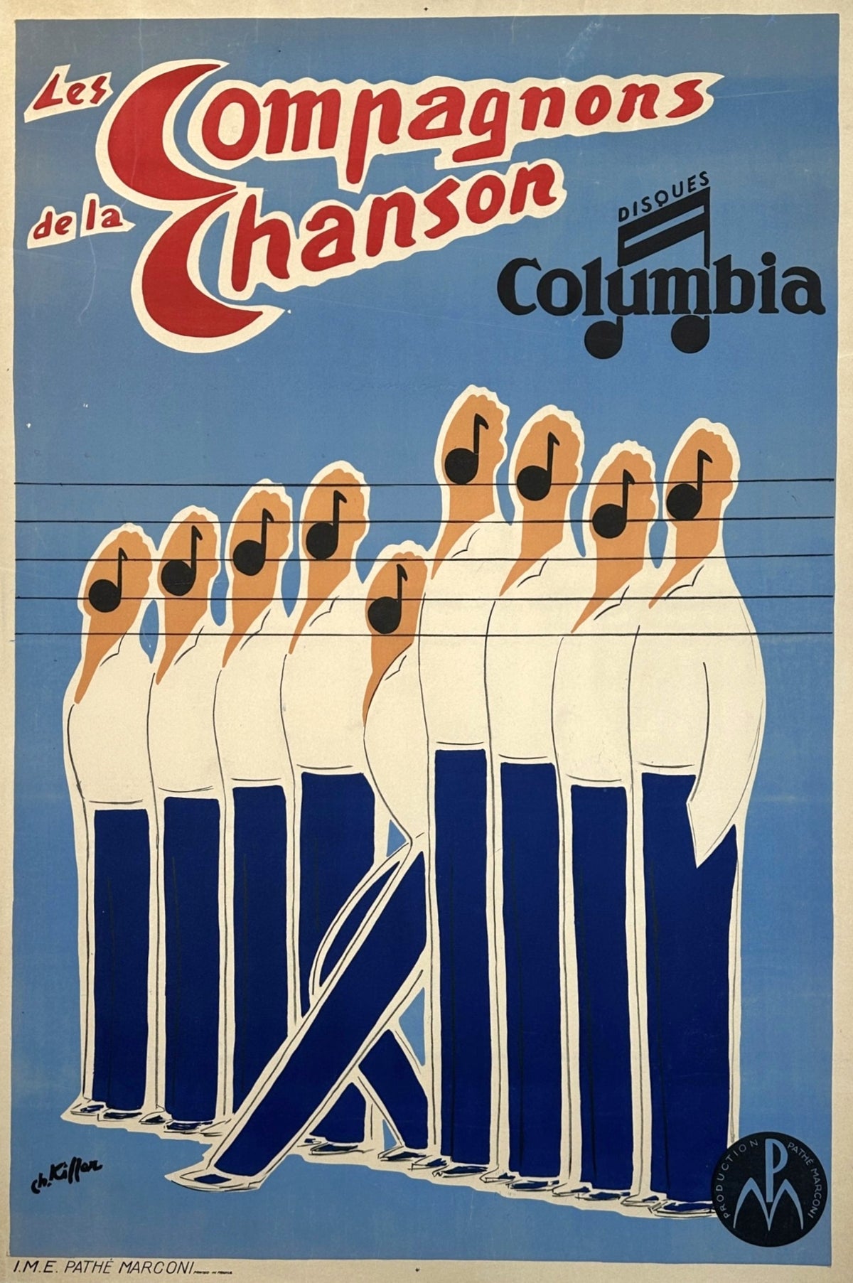 Les Compagnons de la Chanson  - Original Vintage Poster