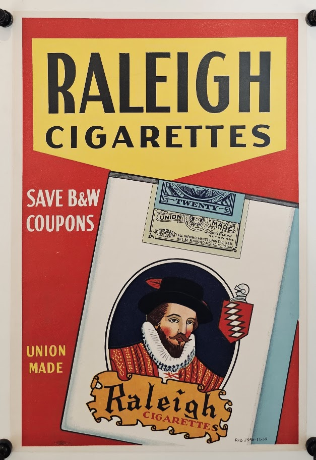 Raleigh Cigarettes - Original Vintage Poster