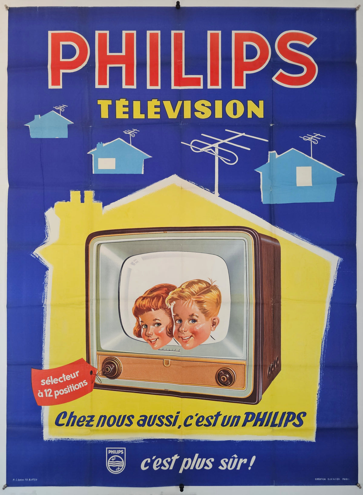 Philips Television - Original Vintage Poster