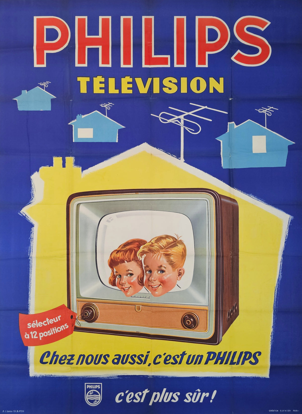 Philips Television - Original Vintage Poster