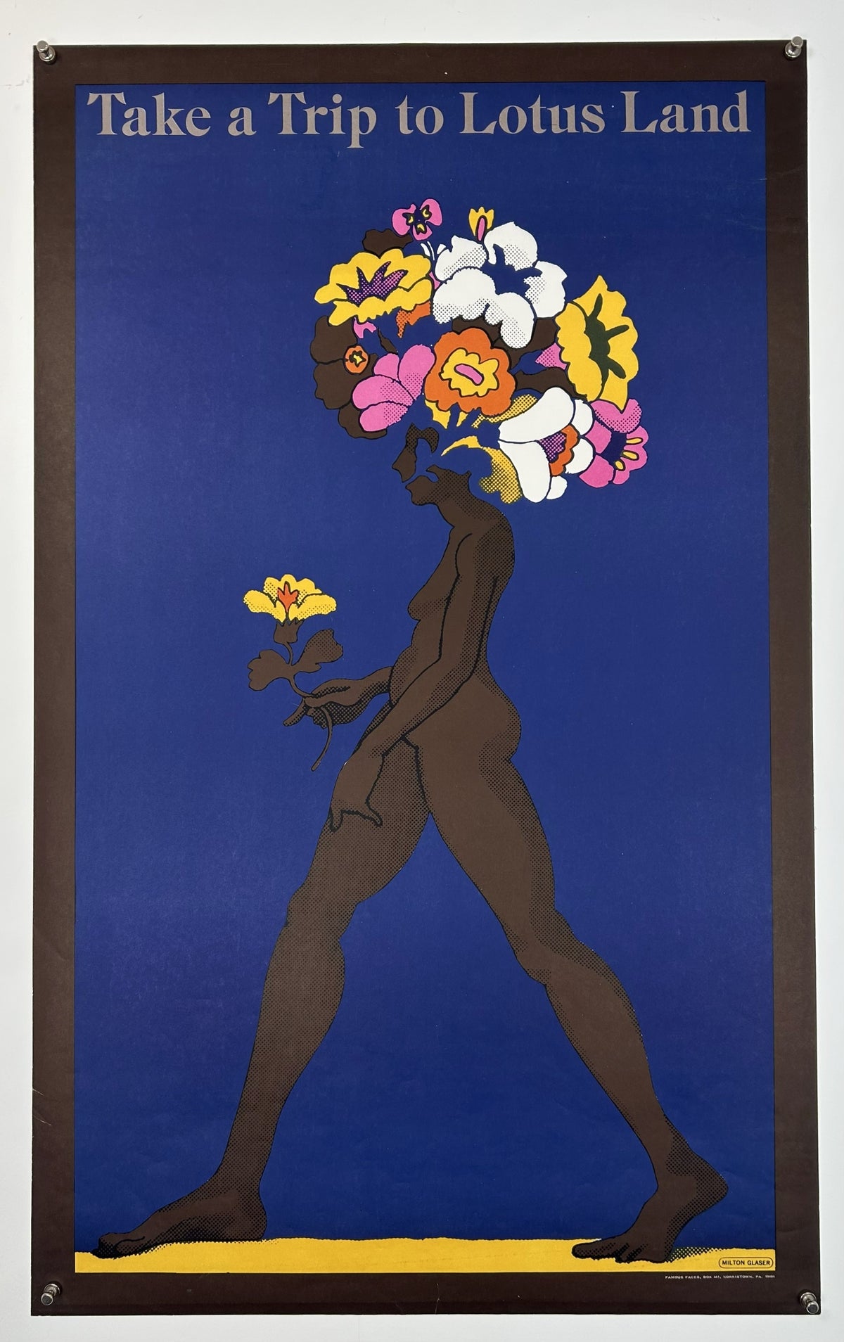 Take a Trip to Lotus Land by Milton Glaser - Original Vintage Poster