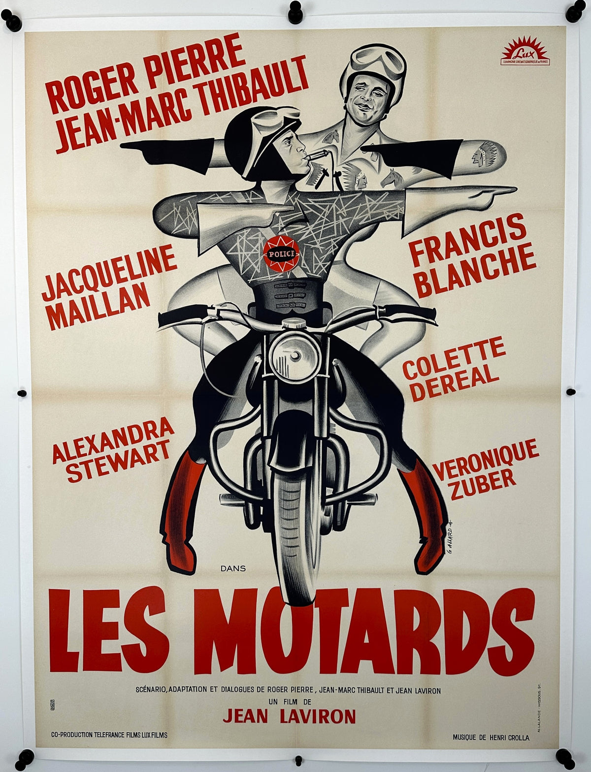 The Motorcycle Cops - Original Vintage Poster