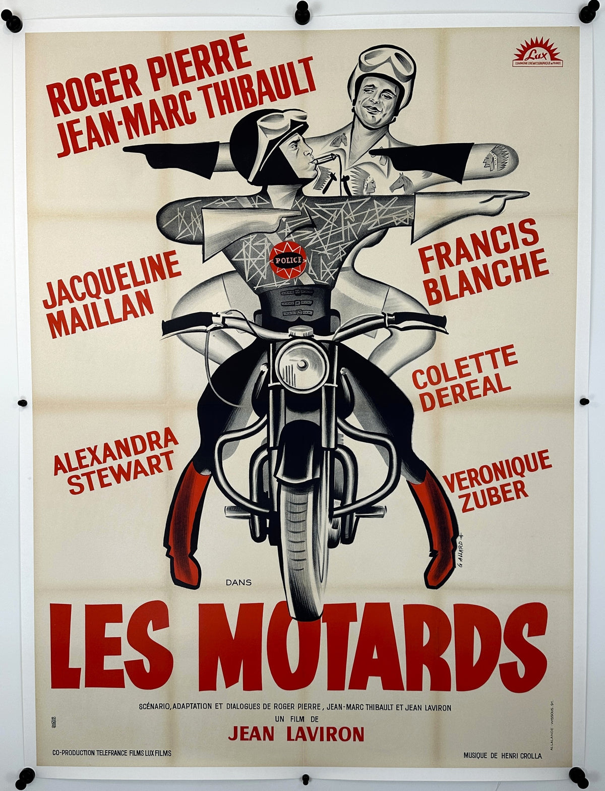 The Motorcycle Cops - Original Vintage Poster