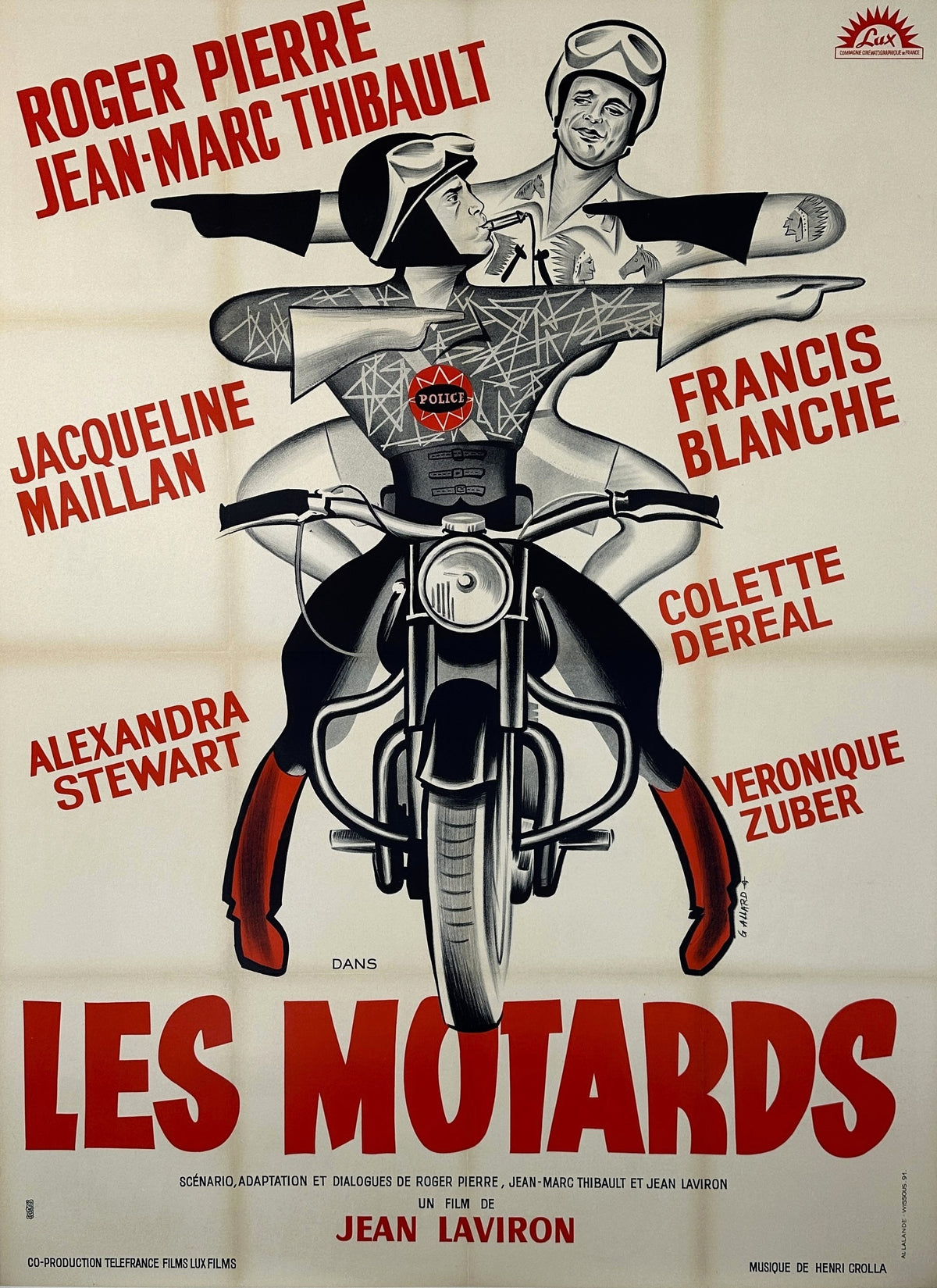 The Motorcycle Cops - Original Vintage Poster