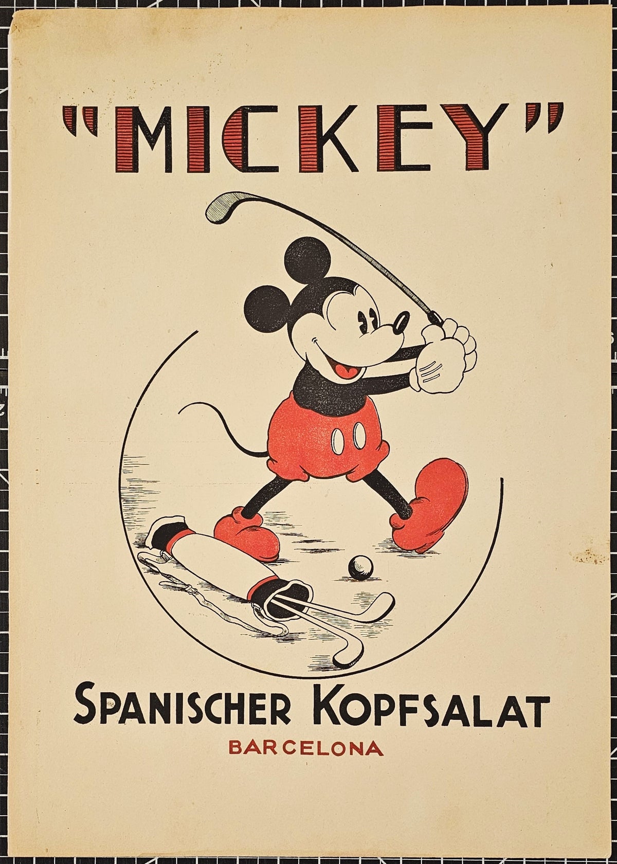Mickey- Spanischer Kopfsalat - Original Vintage Poster