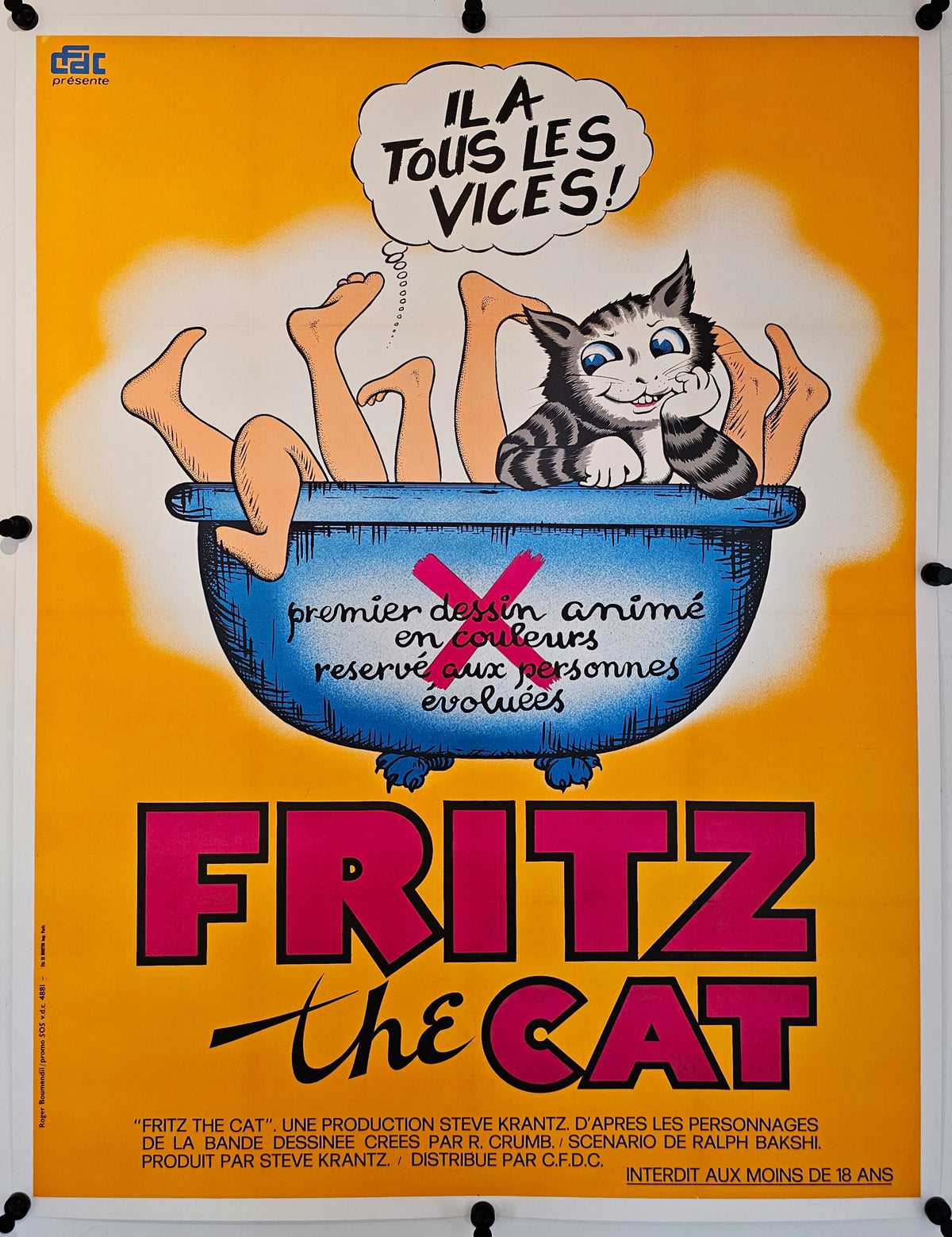 Fritz the Cat, X Rated  - Original Vintage Poster