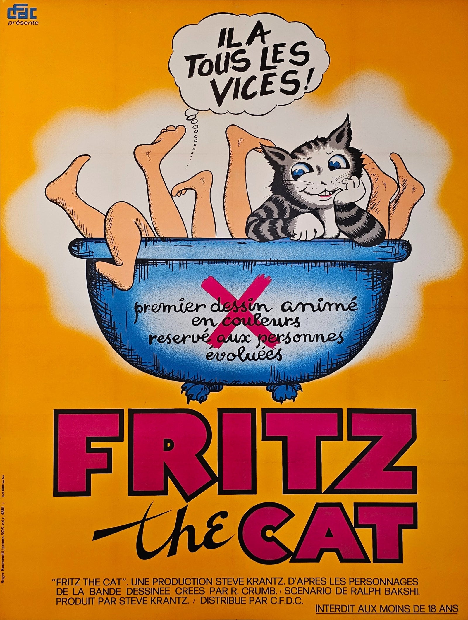 Fritz the Cat, X Rated  - Original Vintage Poster