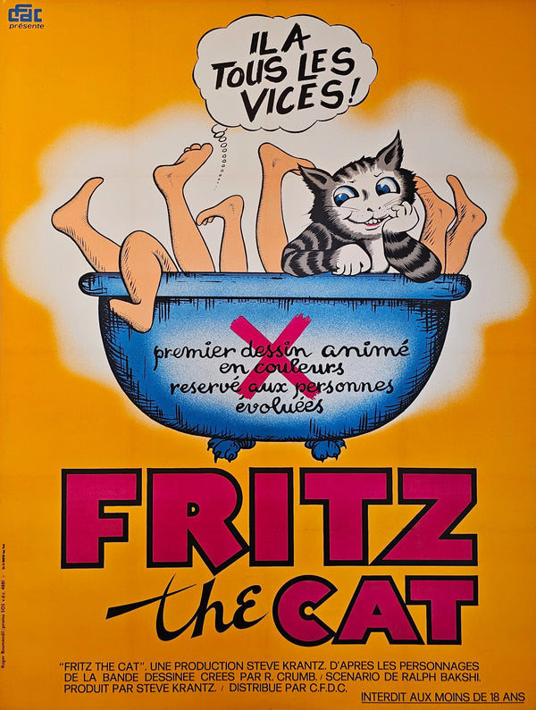 Fritz the Cat, X Rated  - Original Vintage Poster