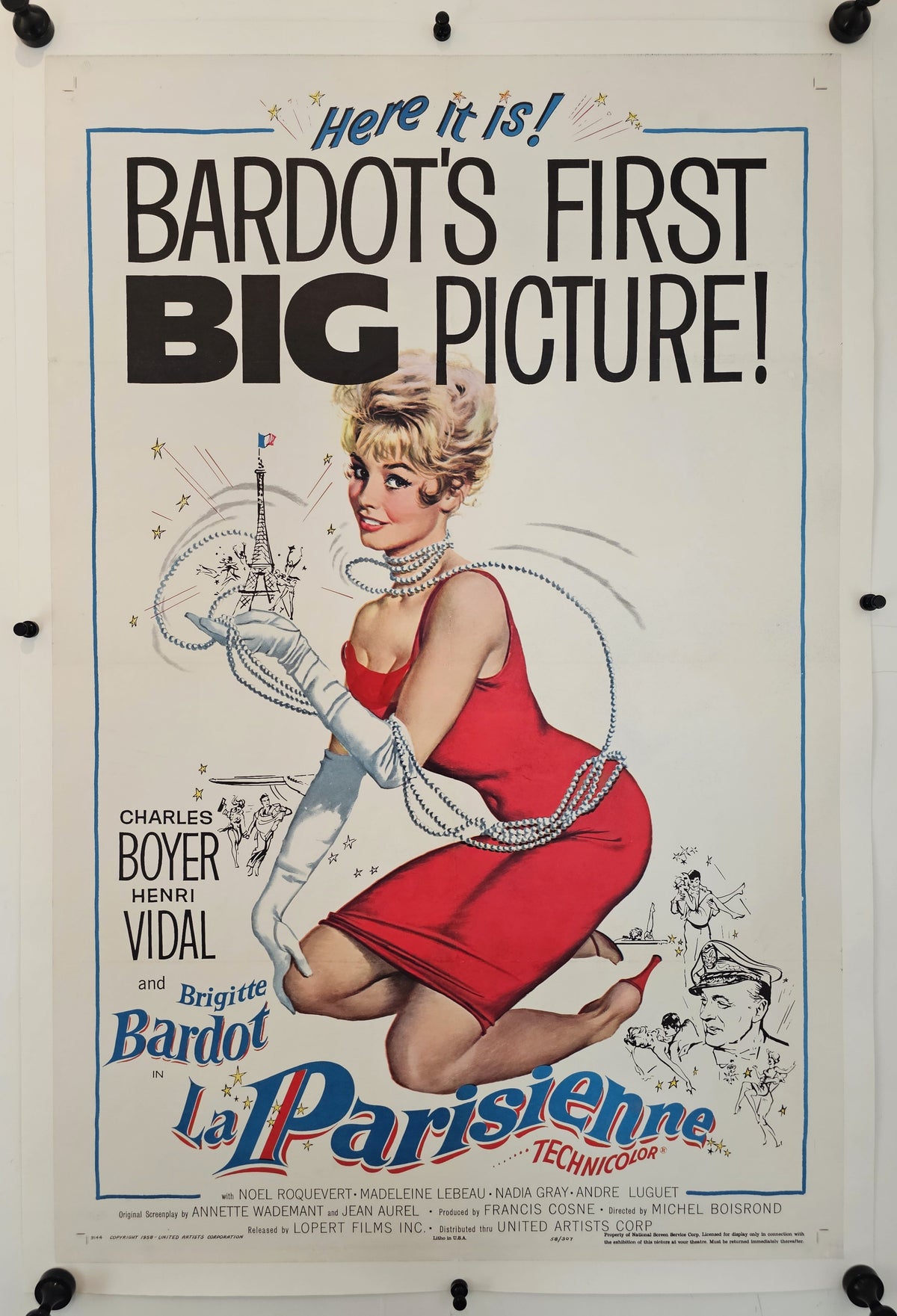 La Parisienne, Brigitte Bardot - Original Vintage Poster