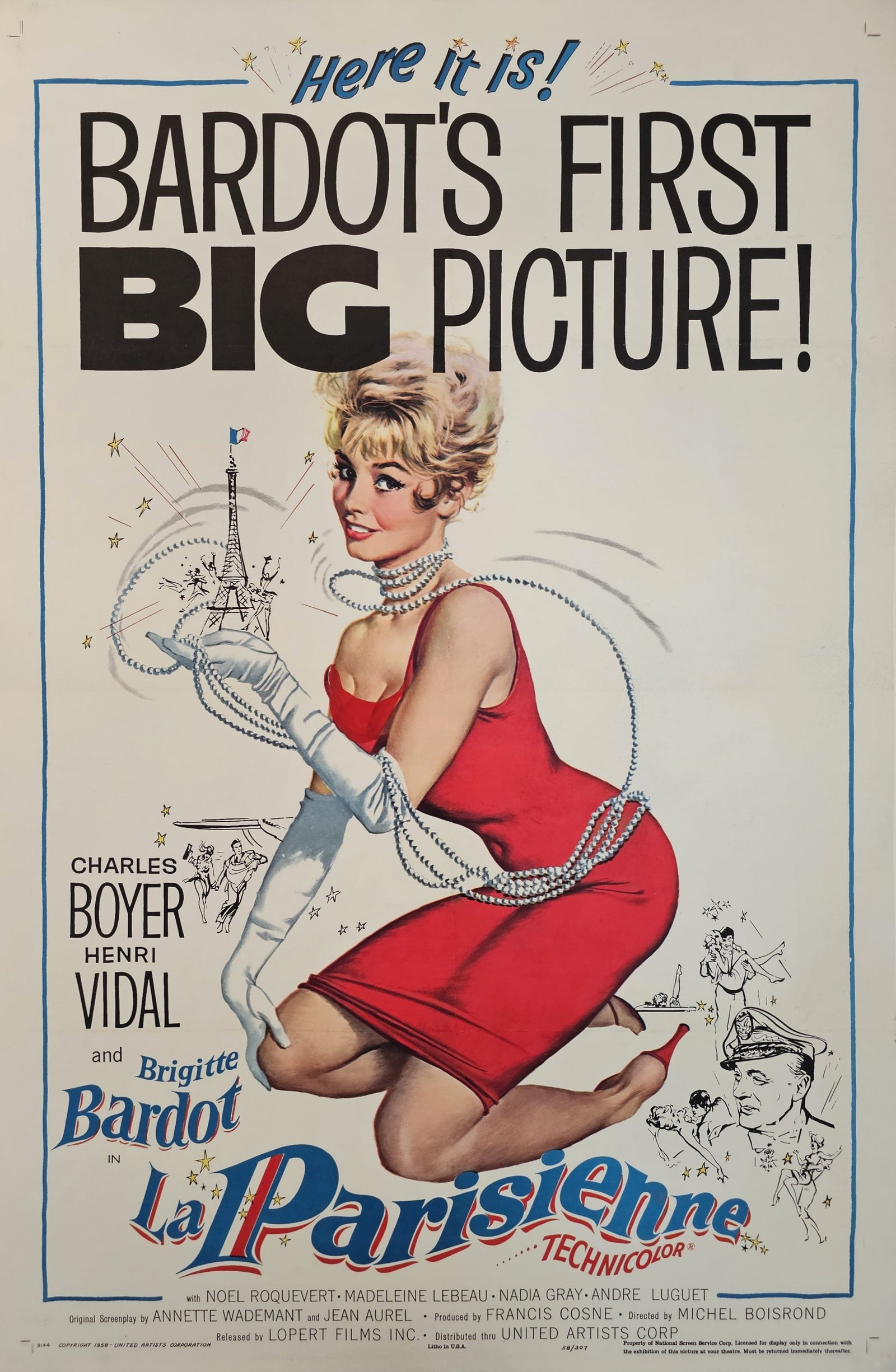 La Parisienne, Brigitte Bardot - Original Vintage Poster