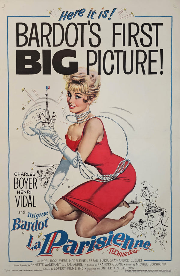 La Parisienne, Brigitte Bardot - Original Vintage Poster