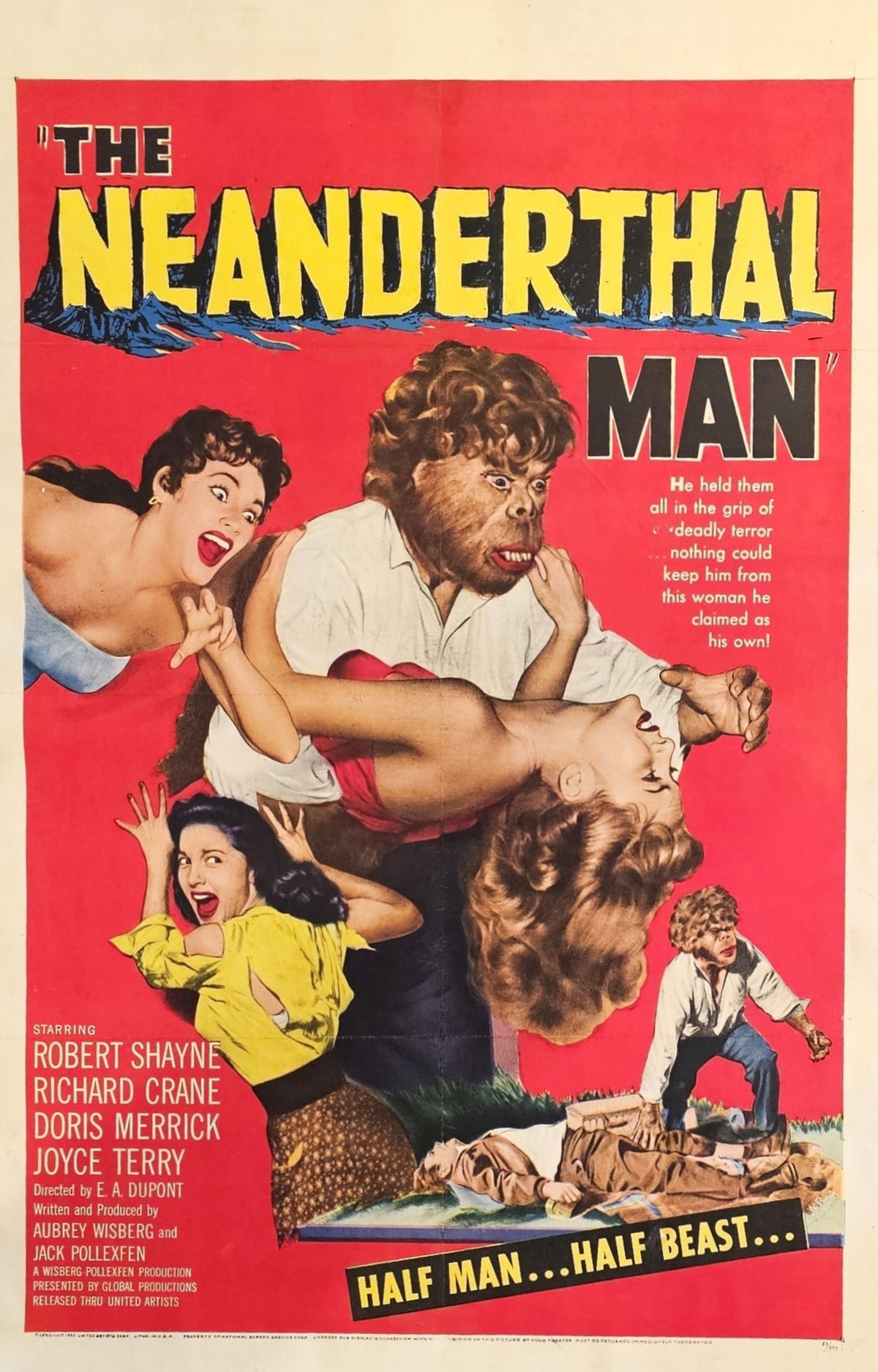 The Neanderthal Man - Original Vintage Poster