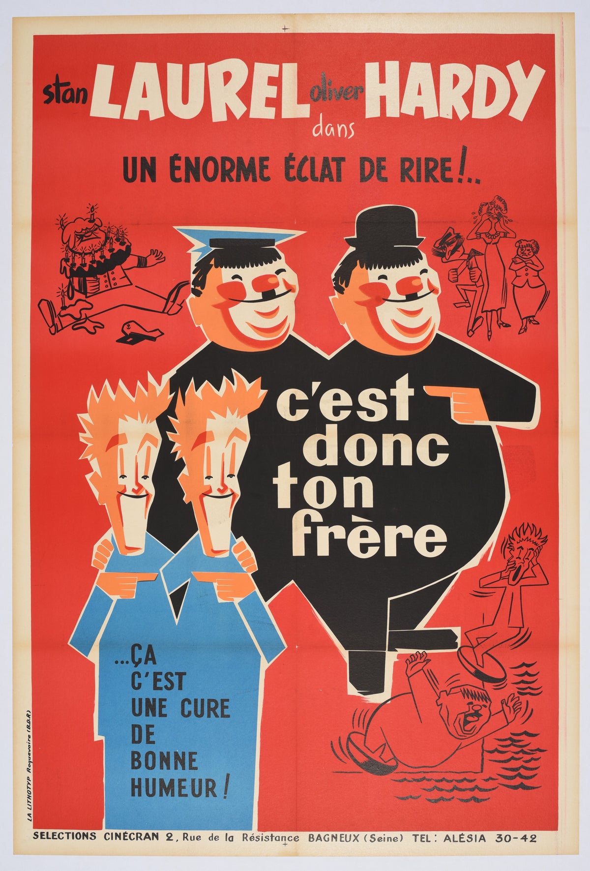 Laurel and Hardy Our Relations - Original Vintage Poster