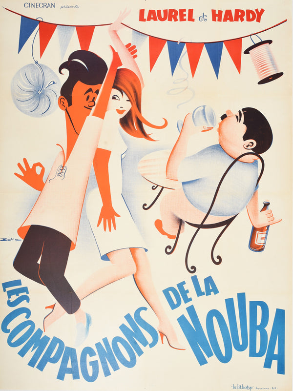 Laurel and Hardy Suns of the Desert - Original Vintage Poster